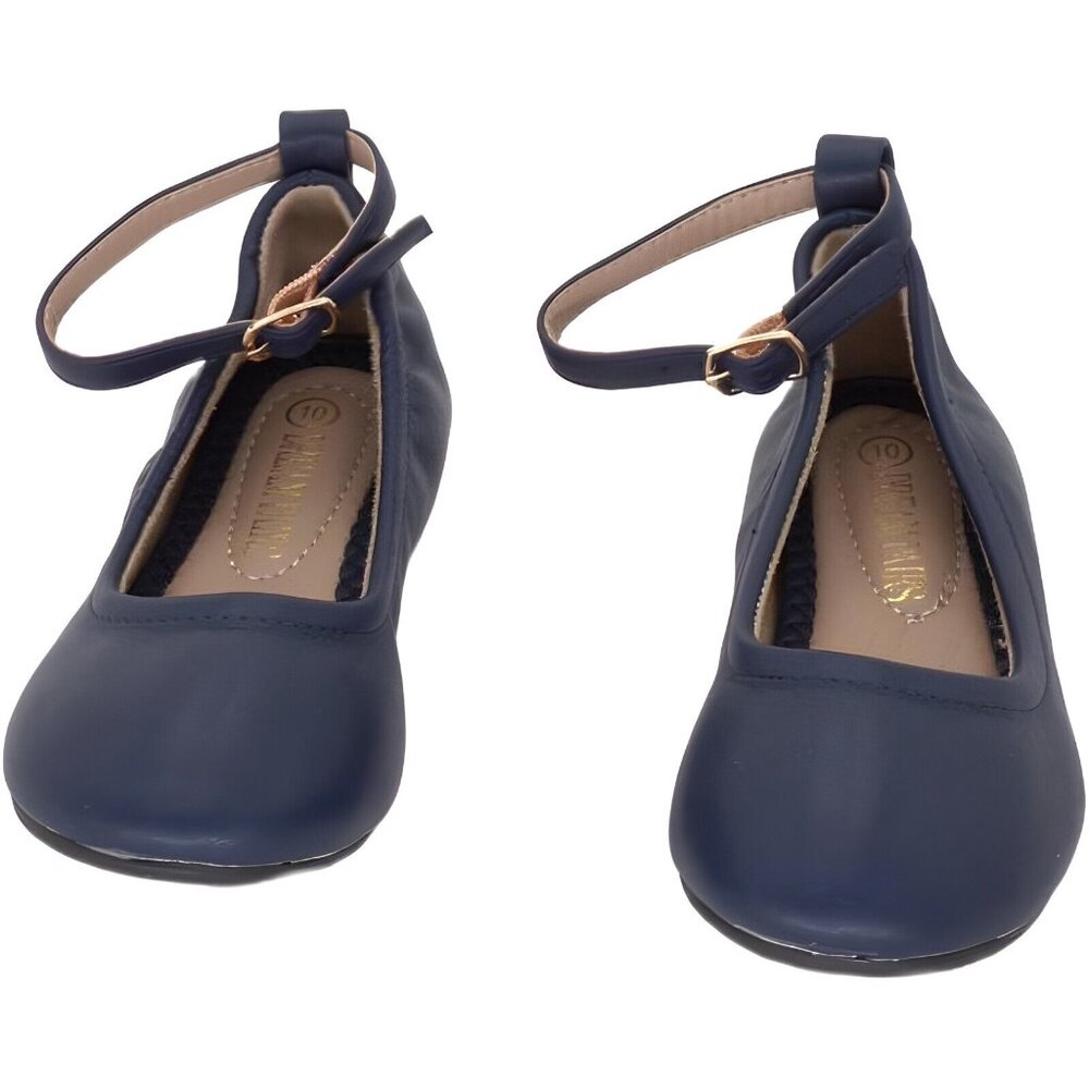 DREAM PAIRS Girls Dress Shoes Girl's Flat Ankle Strap Ballet Size 10 Toddler - Picture 4 of 5